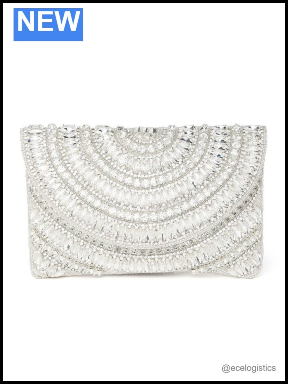 Handmade Wedding Evening Clutch Purse for Women Party Bridal Fabric